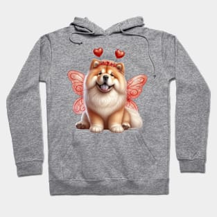 Valentine Fairy Chow Chow Dog Hoodie